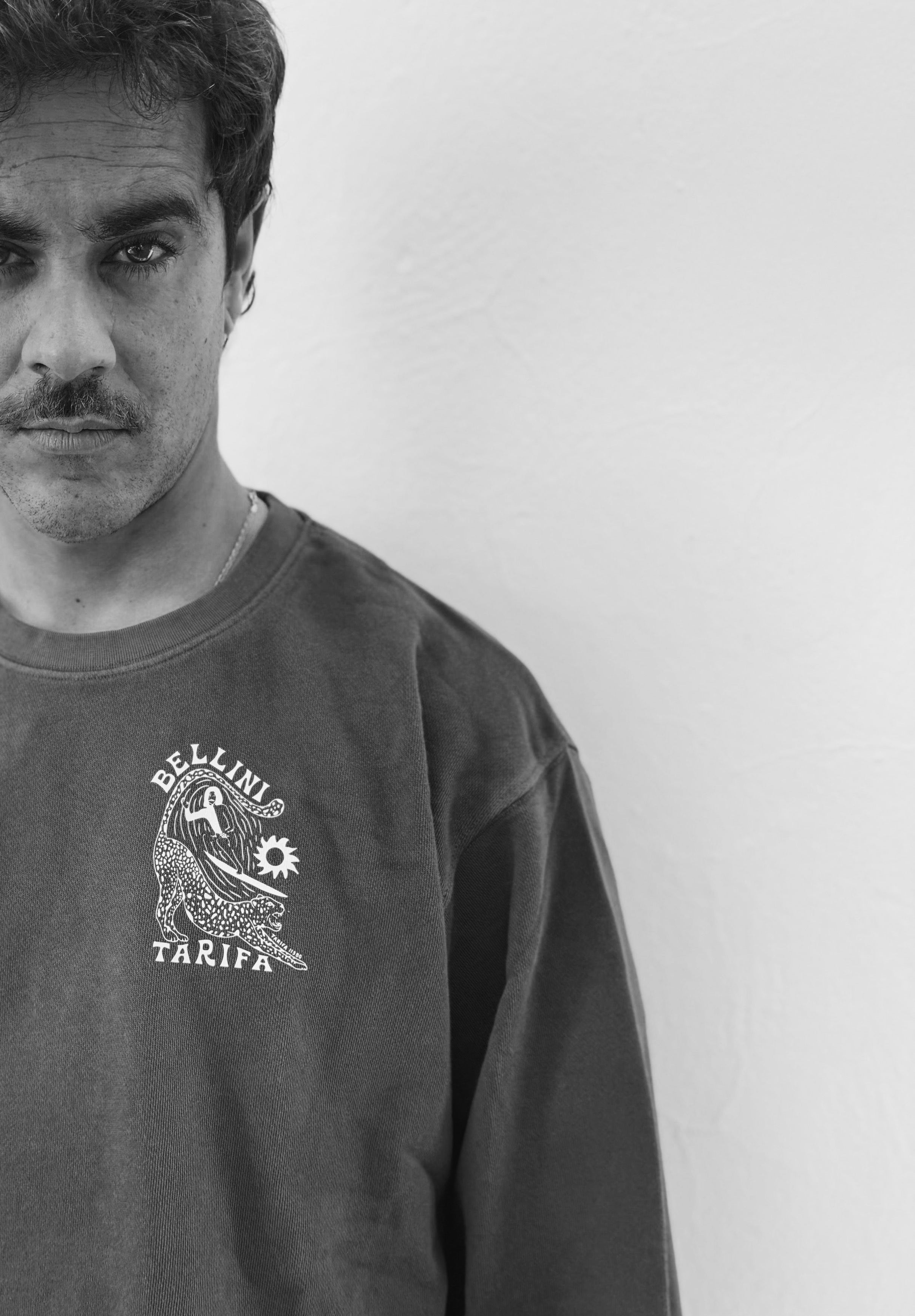 Sudadera Tigre Gris Oscuro lavado