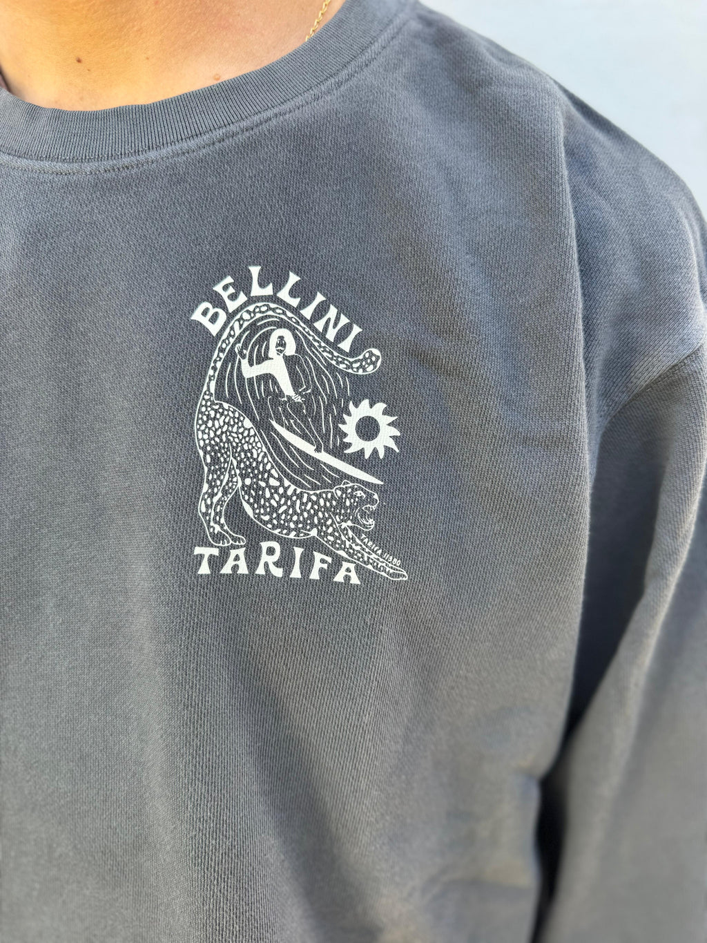 Sudadera Tigre Gris Oscuro lavado