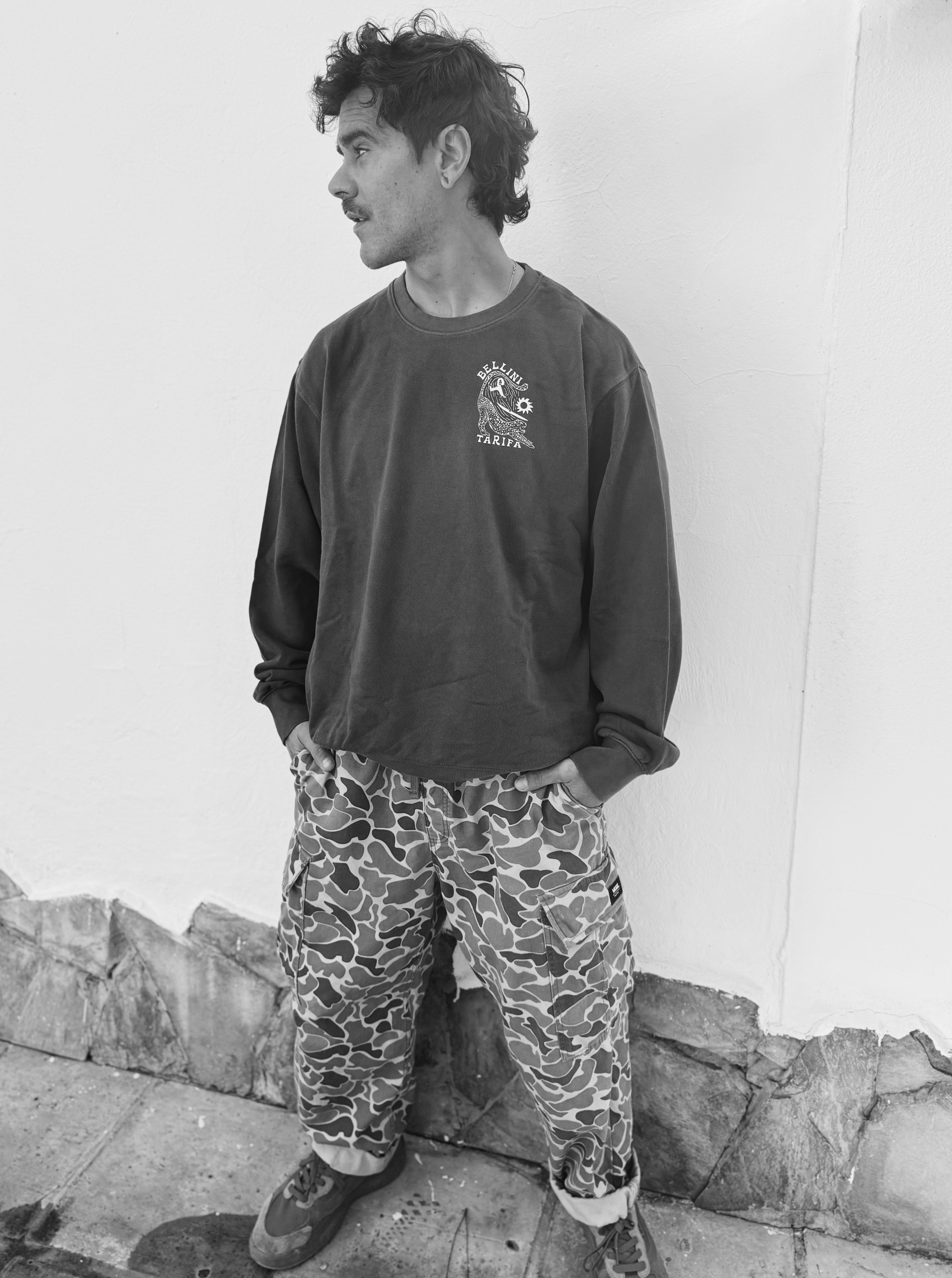 Sudadera Tigre Gris Oscuro lavado